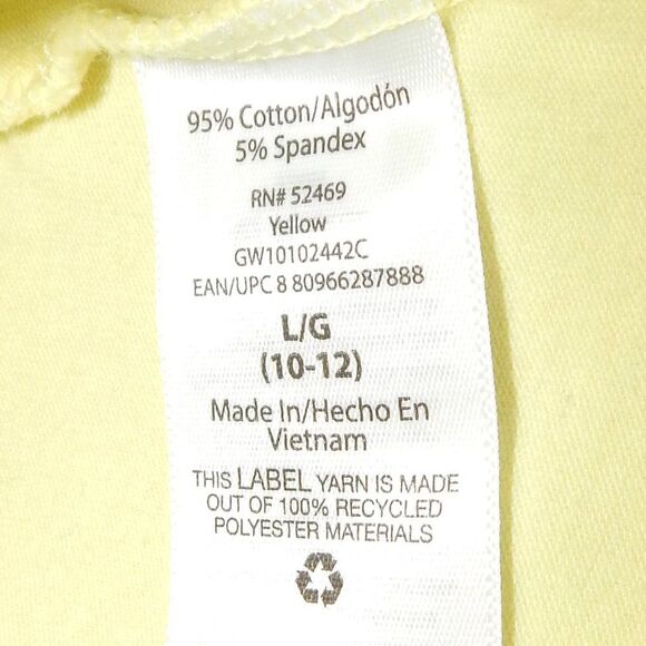 WONDER NATION girls large 10/12 solid light yellow camisole with built in bra - Picture 4 of 5